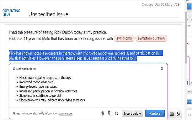 AI writing tools in the Collaborative Health Record