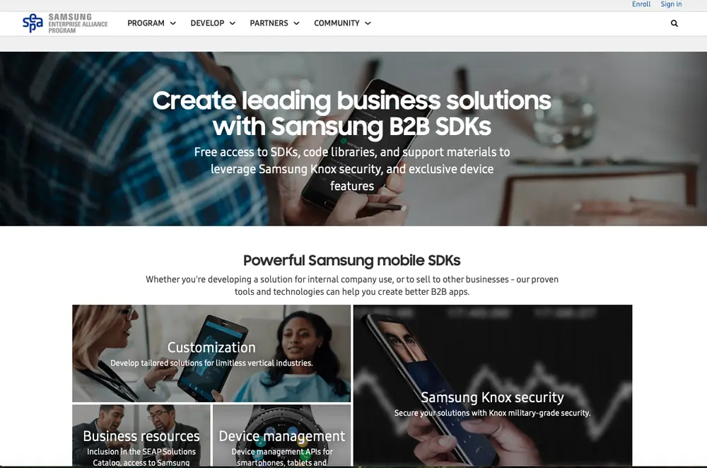 Samsung Enterprise Alliance Program — before